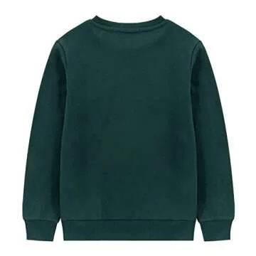 Kid Nation Kids' Slouchy Soft Brushed Fleece Casual Crewneck Sweatshirt for Boys or Girls