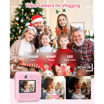 Kids Instant Print Camera - 48MP Fun for Ages 4-12