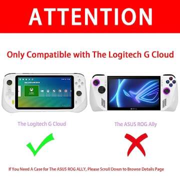 Aenllosi Hard Carrying Case Replacement for Logitech G Cloud Gaming Handheld, White (Only Case)