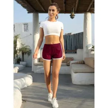 URATOT 5 Packs Soft Comfy Booty Cotton Workout Pants Breathable Lounge Dolphin Shorts Cycling Hiking Pants for Women