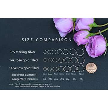 14k Gold Filled Small Gold Hoop Earrings for Women