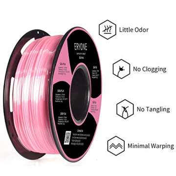 Silk PLA Filament for 3D Printers in Silk Pink