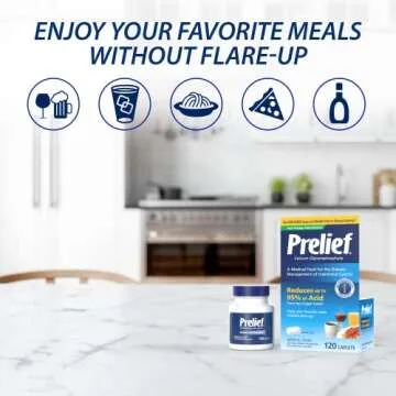 Prelief Acid Reducer Caplets Dietary Supplement for Heartburn Relief, 120 Count