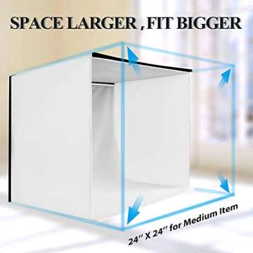 EMART Photography Light Box - 24" Tabletop Studio Tent for Perfect Product Photography
