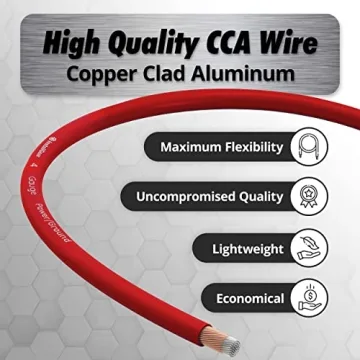 InstallGear 4 Gauge Wire Flexible CCA Power Ground Cable