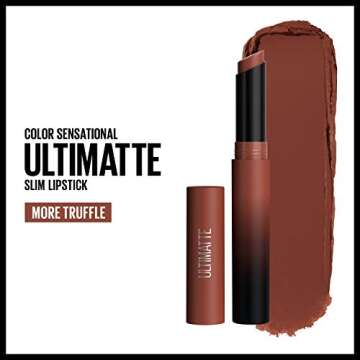 Maybelline Color Sensational Ultimatte Matte Lipstick, Non-Drying, Intense Color Pigment, More Truff...