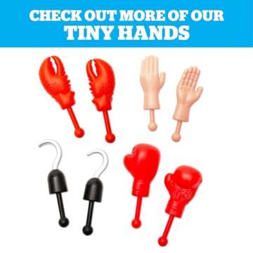 BigMouth Inc Tiny Hands Gag Gifts Baby Hands on a Stick - Fake Small Hands for Costumes and Pranks - Funny Stick Puppets - The Original Tiny Hands