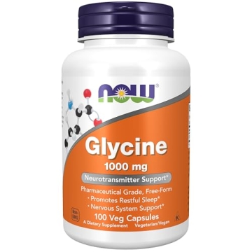NOW Foods Glycine 1000mg for Sleep & Neurotransmitter Support