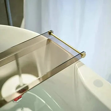 Luxury Bathtub Caddy Tray for All Bathtubs with Gold Handles