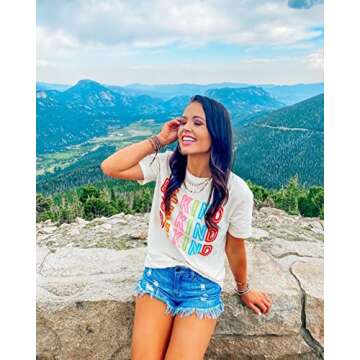 Blooming Jelly Womens Be Kind Shirt Short Sleeve Graphic Tees Loose Fit Tshirts Cute Casual Summer Tops Funny Teacher Outfits (US, Alpha, XX-Large, Regular, Regular, Multicolor)