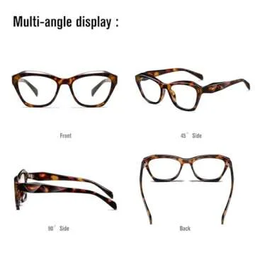 kimorn Blue Light Blocking Glasses,Anti Eyestrain & UV Protection,Cat Eyes Frame Glasses for Women Men (Tortoiseshell)