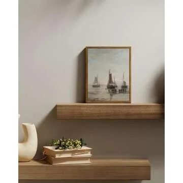 InSimSea Framed Vintage Marine Canvas Prints - 8x10 Art