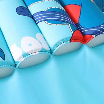 Lagukka Toddler Swimsuit with Removable Buoyancy Summer Kids Floating Swimwear 6M-4Y Baby Boys Girls Swimsuit Swimsuit Learn to Swim Training Vest Blue, 2-3T