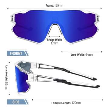 DUCO Kids Sunglasses Youth Baseball Sun Glasses Lightweight TR90 Frame UV400 Sports Cycling Shades for Boys Girls DK268