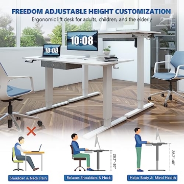 DUMOS Adjustable Electric Standing Desk 40 x 24 in
