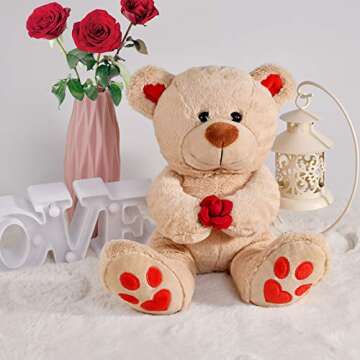 Gifts for Wife Fiancée Girlfriend, 10 inch Teddy Bear Romantic Naughty Gifts for Her Women Mom Kids...