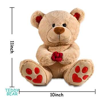Gifts for Wife Fiancée Girlfriend, 10 inch Teddy Bear Romantic Naughty Gifts for Her Women Mom Kids Who Love Funny Cute Bear, Plush Stuffed Animals Gifts for Wedding Anniversary Birthday Mothers Day