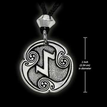 Eihwaz Rune Pendant - Protective Pewter Necklace