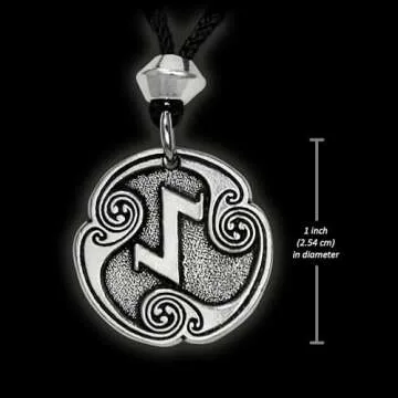 Eihwaz Rune Pendant - Protective Pewter Necklace