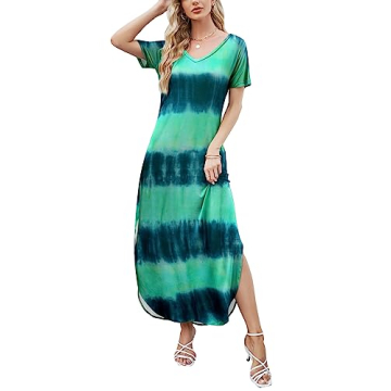 Stylish HUSKARY Women's Summer Maxi Dress with Pockets
