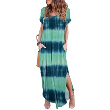 Stylish HUSKARY Women's Summer Maxi Dress with Pockets