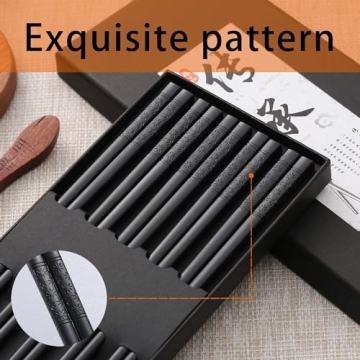 HIWARE Reusable Fiberglass Chopsticks - 10 Pairs