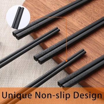 HIWARE Reusable Fiberglass Chopsticks - 10 Pairs