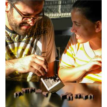 Original 3D Wooden Brain Teaser Puzzle - T-Shape