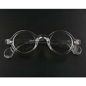 Beison Small Round Eyeglasses Stylish Clear Lens