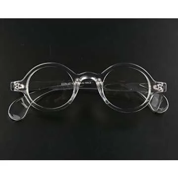 Beison Small Round Eyeglasses Stylish Clear Lens