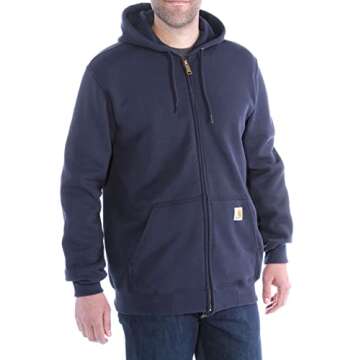 Carhartt Men's Loose Fit Full-Zip Sweatshirt - New Navy