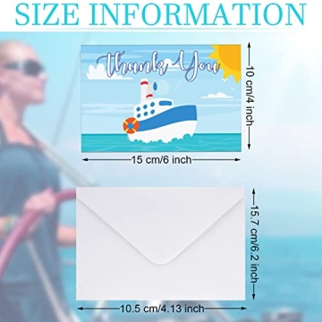 Epakh Nautical Thank You Cards for Cruises Birthdays Weddings