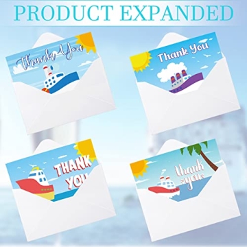 Epakh Nautical Thank You Cards for Cruises Birthdays Weddings
