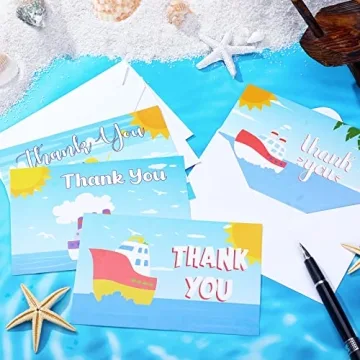 Epakh Nautical Thank You Cards for Cruises Birthdays Weddings