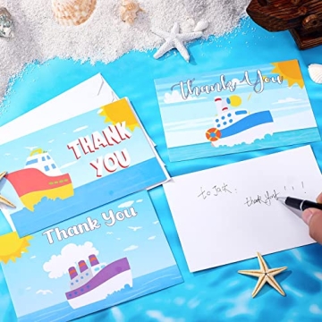 Epakh Nautical Thank You Cards for Cruises Birthdays Weddings