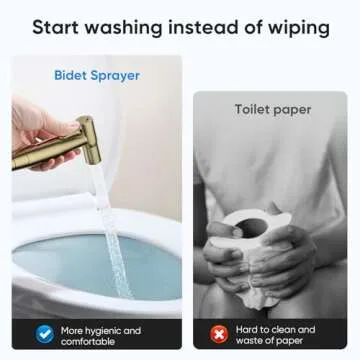 Arofa Gold Handheld Bidet Sprayer - Versatile Personal Hygiene Solution