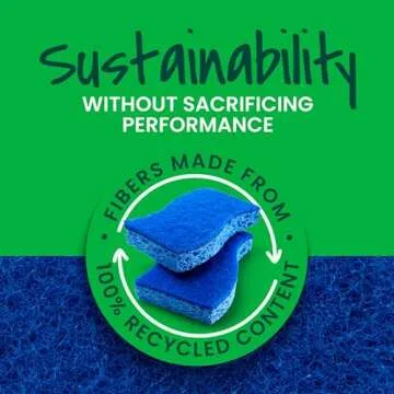 Scotch-Brite Zero Scratch Non-Scratch Scrub Sponges, Sponges for Cleaning Kitchen, Bathroom, and Household, non-scratch Sponges Safe for Non-Stick Cookware, 12 Scrubbing Sponge