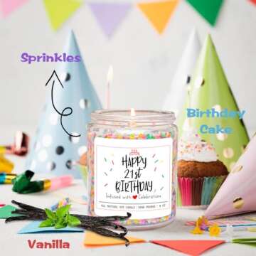 Homslover 21st Birthday Gift Candle - Perfect Present Ideas