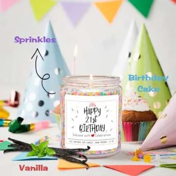 Homslover 21st Birthday Gift Candle - Perfect Present Ideas