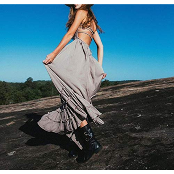 R.Vivimos Women's Backless Long Maxi Dress for Summer