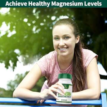 Magnesium Supplement with 9 Forms of High Absorption Magnesium: L-threonate, Glycinate, Citrate, Malate and More for Muscle, Brain Support, Non-GMO, Gluten & Soy Free, 60 Capsules