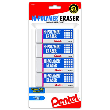 Pentel Hi-Polymer Erasers - Durable & Effective Erasing