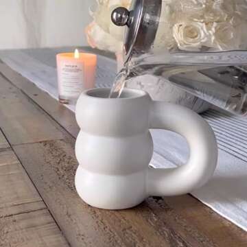 Memoria Collection Cloud Mug - Microwave Safe, Perfect For Coffee and Minimalist Design Lovers - Cer...