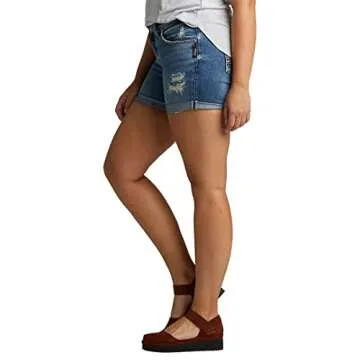 Silver Jeans Co. Women's Boyfriend Mid Rise Short - Comfort Meets Style!