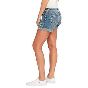 Silver Jeans Women's Boyfriend Mid Rise Shorts - Comfy & Stylish