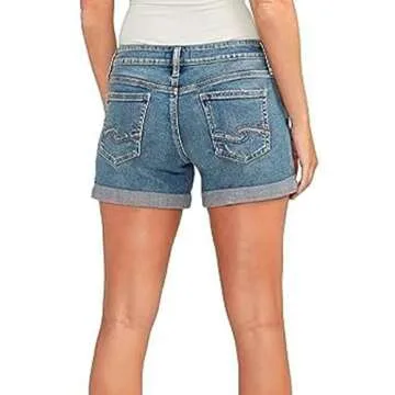 Silver Jeans Women's Boyfriend Mid Rise Shorts - Comfy & Stylish