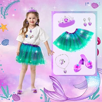 Princess Dress Up Set - 3 Themed Costumes for Girls