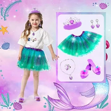 Princess Dress Up Set - 3 Themed Costumes for Girls