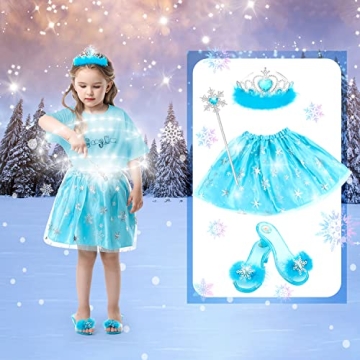 Princess Dress Up Set - 3 Themed Costumes for Girls