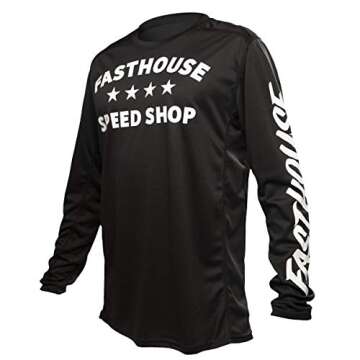 FASTHOUSE Dropper MTB Jersey (Black, Large) - Men's